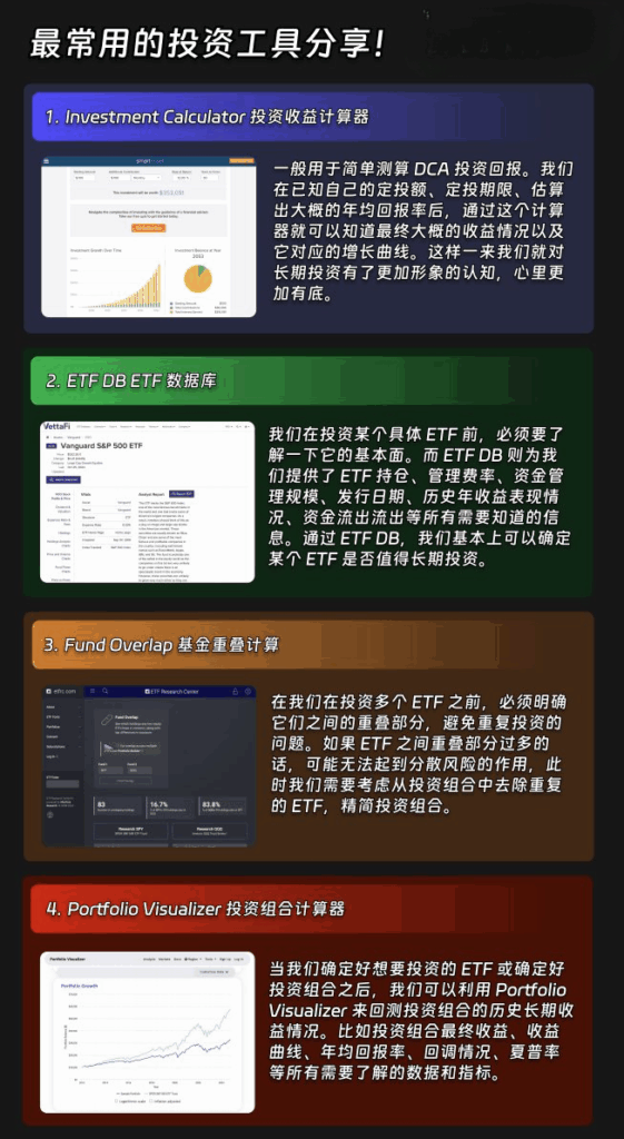 一图看懂最常用的 4 个投资工具！ (1)